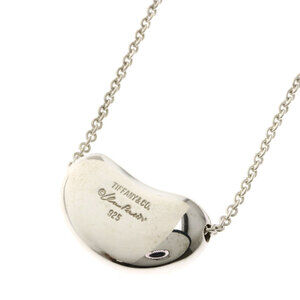 Tiffany Co Elsa Peretti Bean Pendant Necklace Sterling Silver